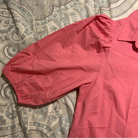 H & M Pink elbow length puff sleeved shirt - Picture 3 of 4